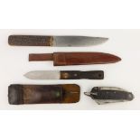 Hunting Knife with antler grip, 13.