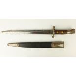 British Bayonet, wooden grip stamped 218, 30.