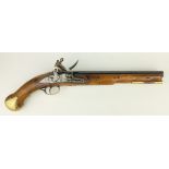 Georgian Long Sea Service 26 bore flintlock pistol c1800, 12" barrel,