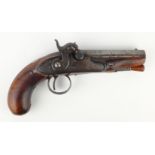 Small 19th century Irish 34 bore percussion Pistol the 10cm.