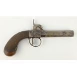 19th century 40 bore percussion pocket pistol with 7.