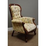 Victorian style mahogany framed upholstered armchair Condition Report <a