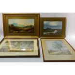 Rural Landscapes, four early 20th century watercolours unsigned, 'Desolation Waterloo',