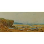 East Coast View, 19th/ early 20th century watercolour signed by J S Elliott, Seascape View,