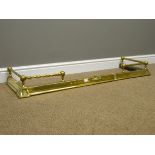 Brass extending fire fender with brass rope twist bar and ball implement rests,