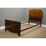 Pair early 20th century figured walnut 3' single bedsteads Condition Report <a