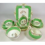 Art Deco period Grafton China tea set for four Condition Report <a href='//www.