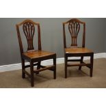 Pair early 19th century elm and ash country chairs,