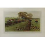 'The South Berks Hunt', coloured photogravure signed by Cecil Aldin (British 1870-1935) pub.