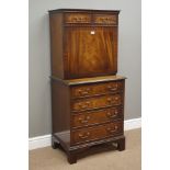 Reproduction mahogany secretaire cabinet,