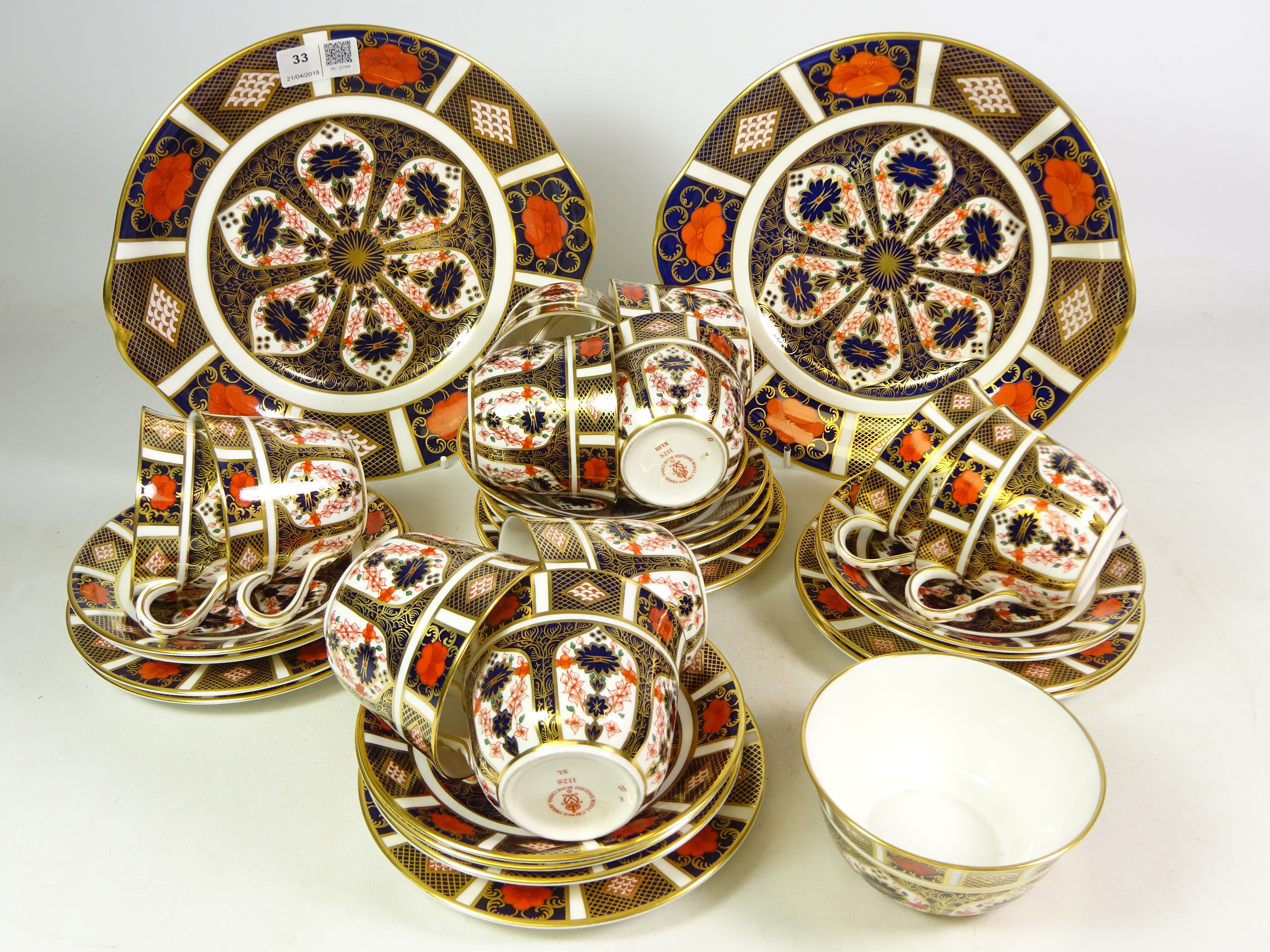 Eleven Royal Crown Derby Imari pattern no.