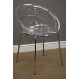 Transparent curved chair on chrome base Condition Report <a href='//www.