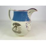 Early 19th century Sunderland jug, decorated with two classical figural scenes,