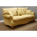 'Vale Bridgecraft' three seat sofa (W210cm), and pair matching armchairs (W95cm),