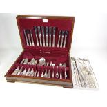 Community plate canteen of cutlery, six place settings, missing carving set,