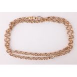 Rose gold belcher watch chain hallmarked 9ct approx 10.