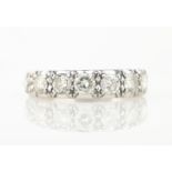 White gold diamond half eternity ring stamped 18ct Condition Report Approx 6.
