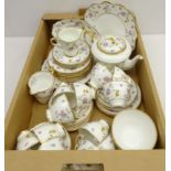 Royal Stafford Violets-Pompadour tea service for twelve persons,