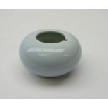Chinese ink pot, with underglaze blue seal mark to base,