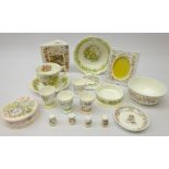 Royal Doulton Brambly Hedge 'The Wedding' trinket box, four seasons egg cups, '1996' cup and saucer,