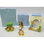 Border Fine Arts 'The World of Beatrix Potter' models; 'My First Step' picture frame,