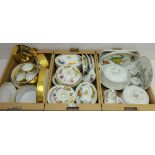Two Royal Worcester 'Gourmet Oven China' casserole dishes, Royal Worcester 'Evesham' dishes,
