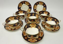 Set of six Royal Albert 'Heirloom' pattern soup bowls and saucers (12) Condition Report
