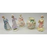Three Royal Worcester 'Walking-out Dresses of the 19th Century' figures, 'The Regency',