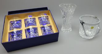 Royal Doulton boxed set of six 'Finest Crystal' Whiskey glasses, J.G.