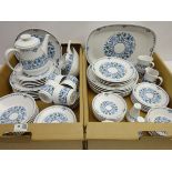 Noritake 'Blue Moon' pattern dinner and tea service for six persons in two boxes