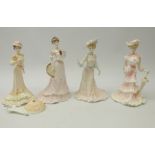 Four Coalport 'La Belle Epoque' limited edition figurines (4)