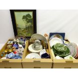 Set of ten Royal Grafton 'Amadeus' pattern dinner plates, cabbage leaf moulded bowl and tureen,