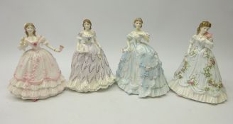 Four Royal Worcester figurines; 'The Last Waltz', 'The First Quadrille',