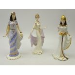 Set three Coalport figurines; 'Queen of Sheba',