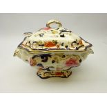 Mason's 'Mandalay' pattern lidded soup tureen and ladle,