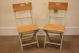 Florenity teak pair folding garden chairs Condition Report <a href='//www.