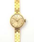 Ladies 1960s Marvin 9ct gold bracelet wristwatch hallmarked approx 17.