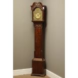 Georgian style grandfather clock of small proportions, mahogany case,