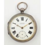 Silver pocket watch Chester 1902 signed G Hewitt Grimsby no 609749 Condition Report