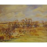 Rural Landscape, watercolour signed by Fred Lawson (British 1888-1968) 26cm x 33.