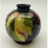 Moorcroft grape and leaf pattern spherical vase, circa 1928 - 1935,