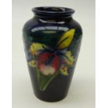 Moorcroft orchid and spring flower pattern vase, circa 1950,