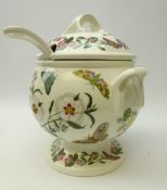 Large Portmeirion 'The Botanic Garden' soup tureen with ladle,