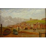 Whitby Harbour at Low Tide, 19th/early 20th century oil on canvas monogrammed CB,