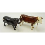 Two Border Fine Arts models 'Aberdeen Angus Bull' & 'Hereford Bull' (2) Condition Report