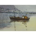 'Scarborough Harbour', two 20th century watercolours signed by Bill Lowe 28.5cm x 39.