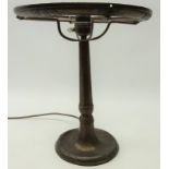 Early 20th century Swedish Art Nouveau hammered copper table lamp,