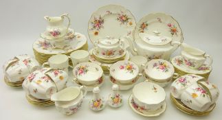 Royal Crown Derby 'Posies' pattern dinner & tea ware comprising; twelve dinner plates,