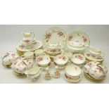 Royal Crown Derby 'Posies' pattern dinner & tea ware comprising; twelve dinner plates,