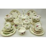 Royal Albert 'Flower of the Month Series' tea service for twelve persons comprising; trios,